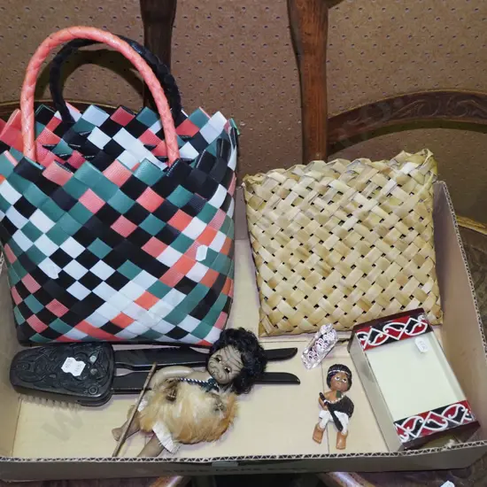box; kete, clothes brush, souvenir items etc