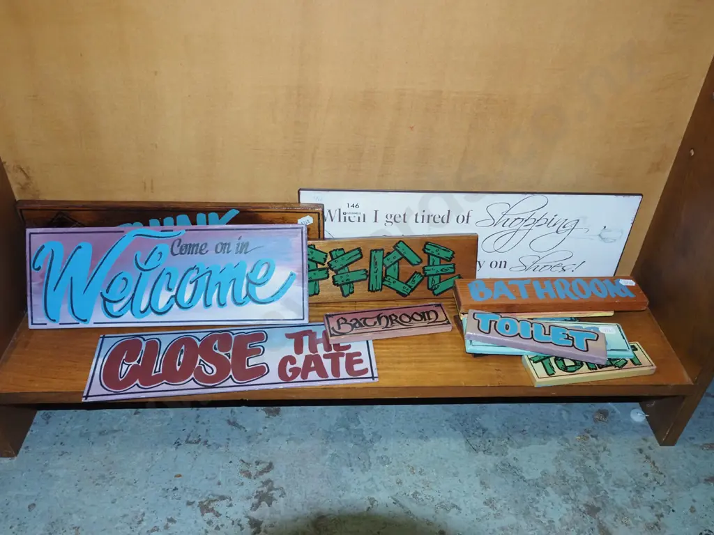 hand painted sign and 1 printed sign Image 1++