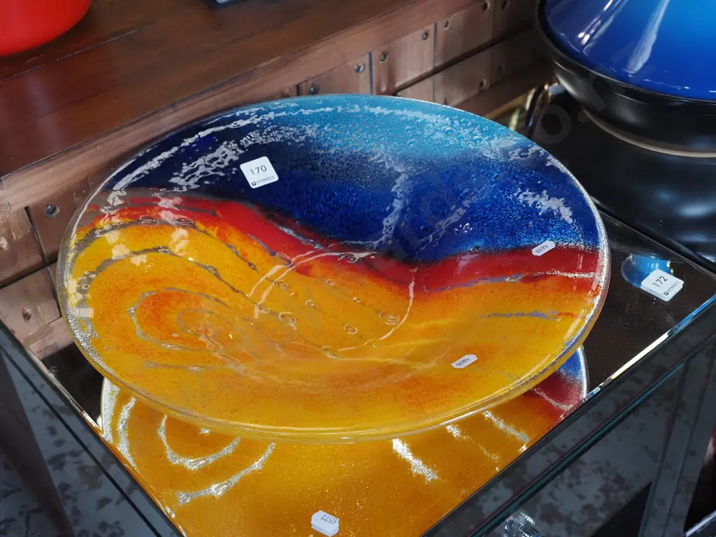 large art glass fruit bowl Diam400 Image 1++