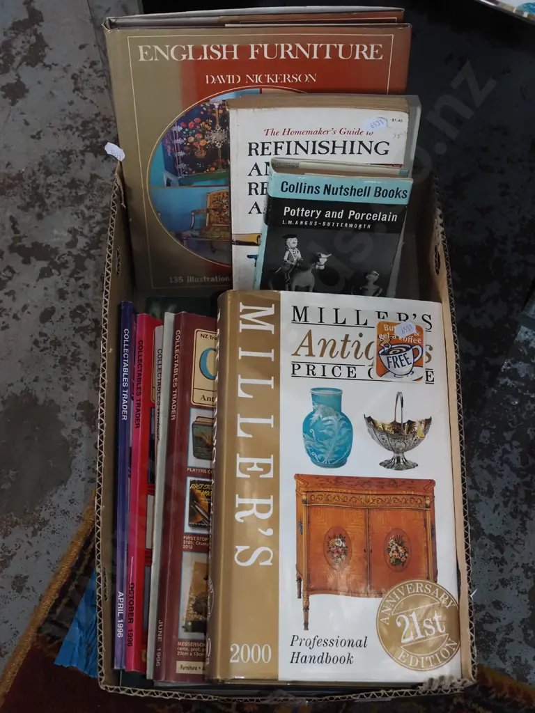 box of antique and furniture books Image 1++