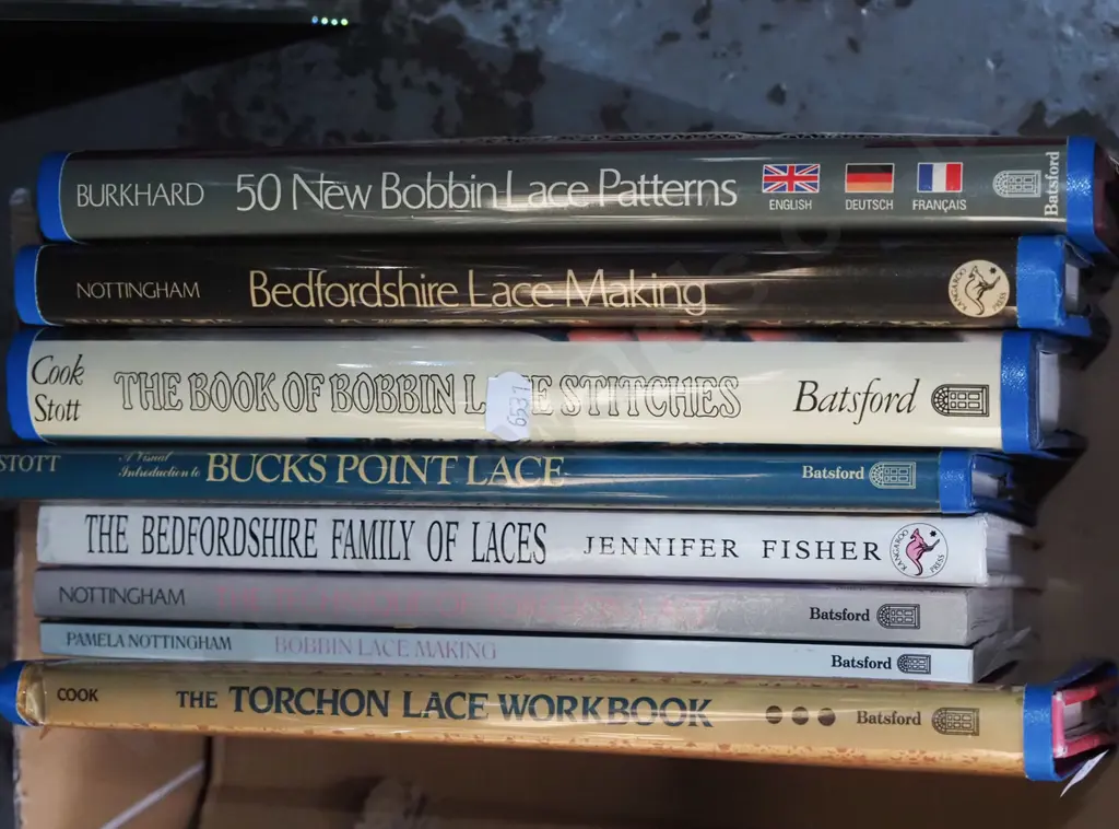 box of lace making books Image 1++