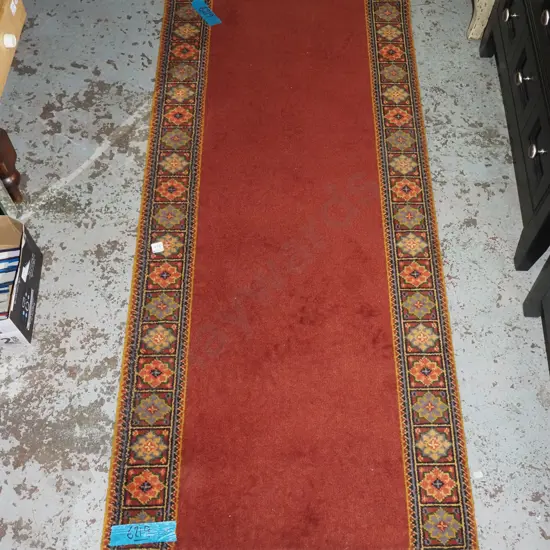 acrylic edged crimson roll runner L1500 W690