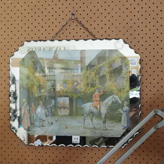 mirror framed print - hunting party refeshments