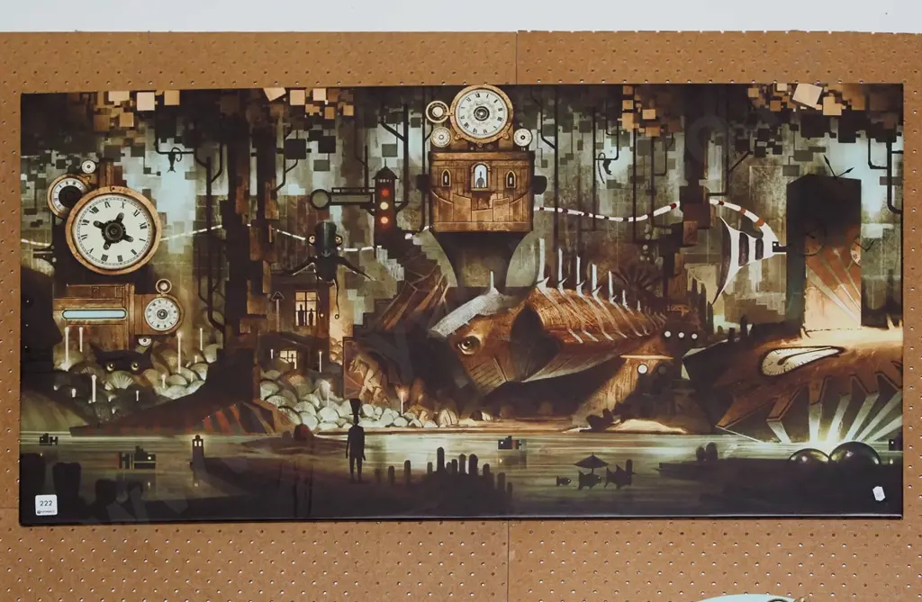 print on board - science fiction scene Image 1++