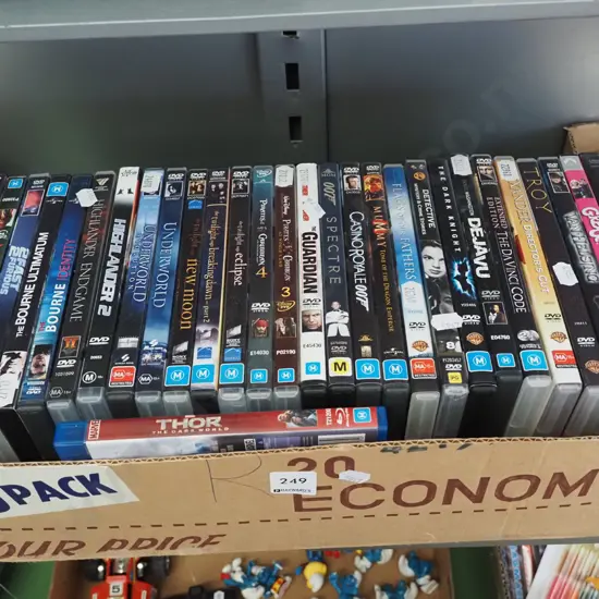 box of DVDs