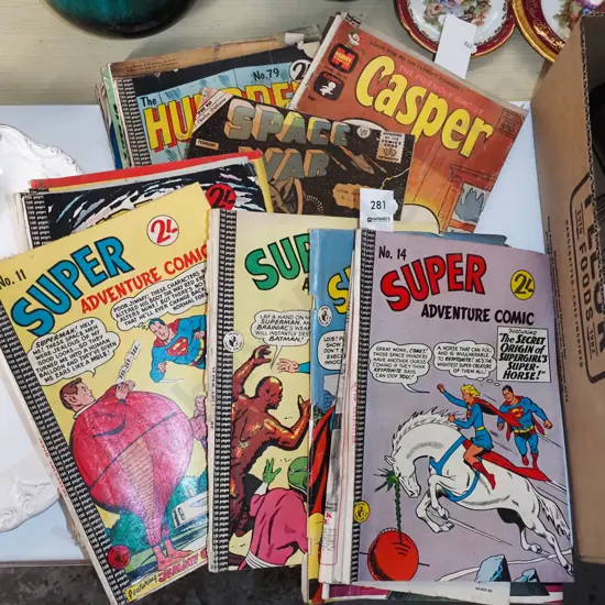 stack of comic books