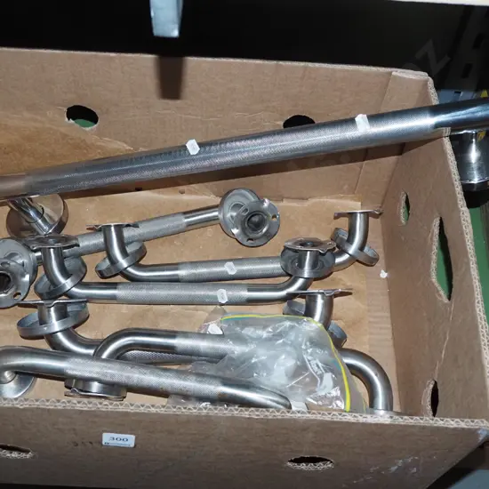 box; stainless wall mounted hand supports