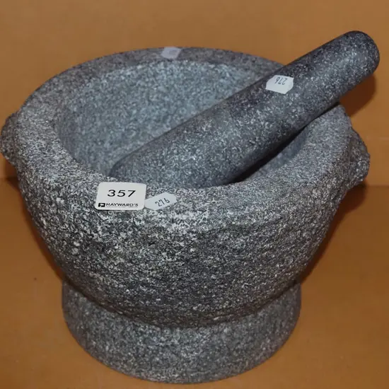 large stone mortar and pestle