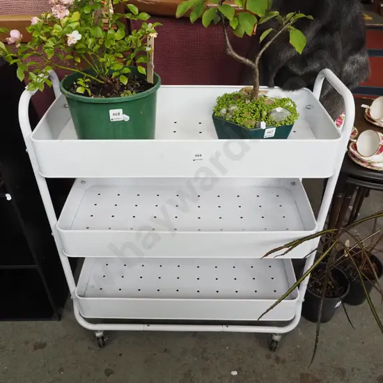 3x basket trolley on casters 