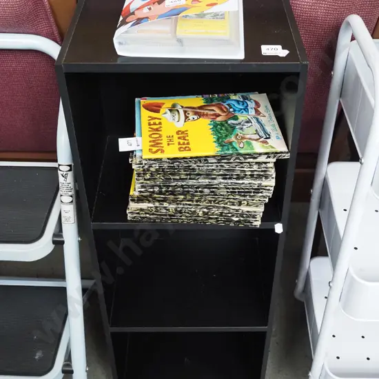 mdf black painted bookcase H800