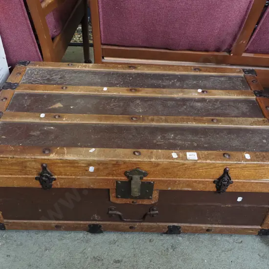 vintage saratoga travel trunk