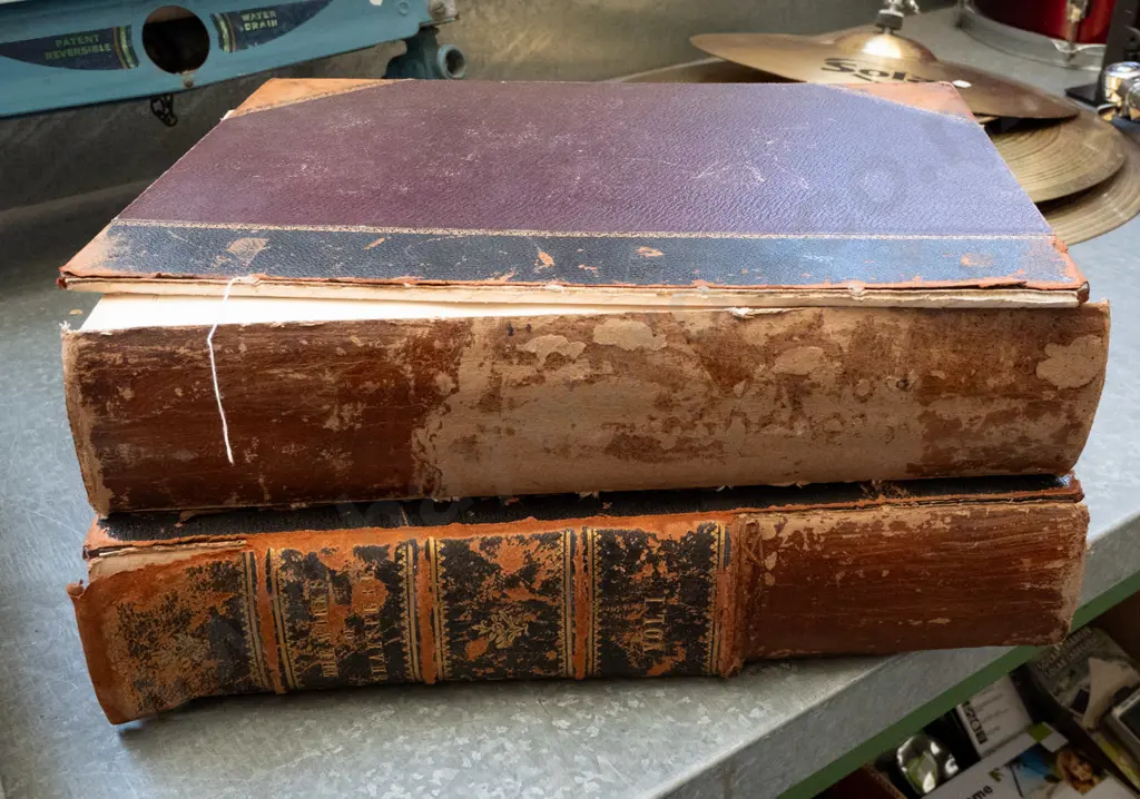 2 large books - Works of Shakespeare - Imperial Edition. Wear, staining and some damage to binding Image 1++