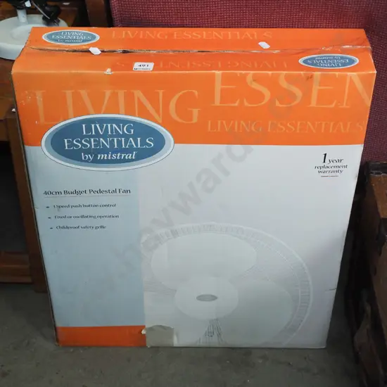 as new boxed old stock 40cm pedestal fan