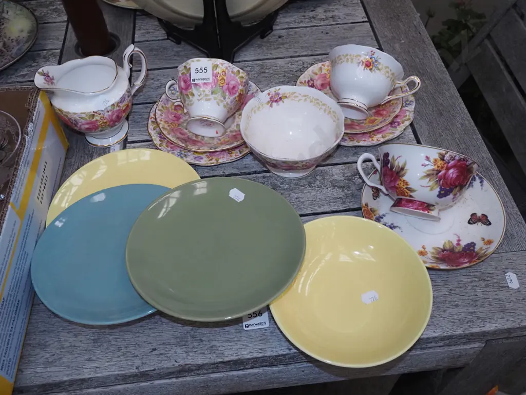 Royal Albert trios, Crown Lynn plates etc Image 1++