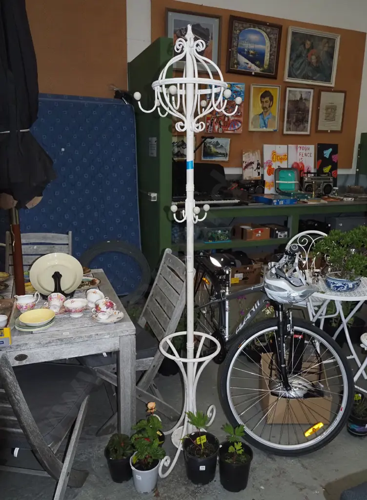 heavy metal and enamel coat stand  Image 1++