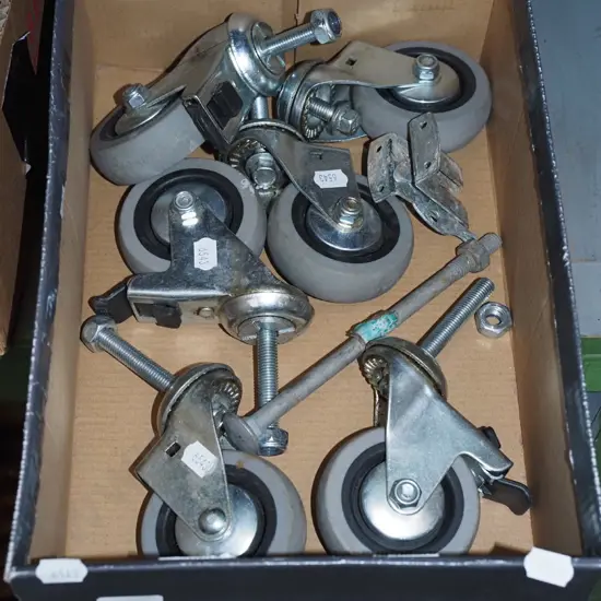 box of heavy duty casters