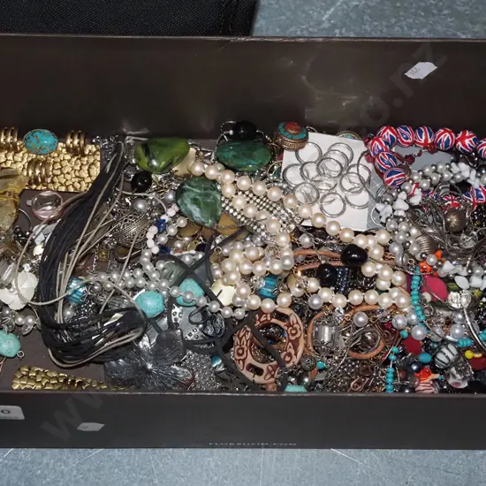 box of costume jewellery
