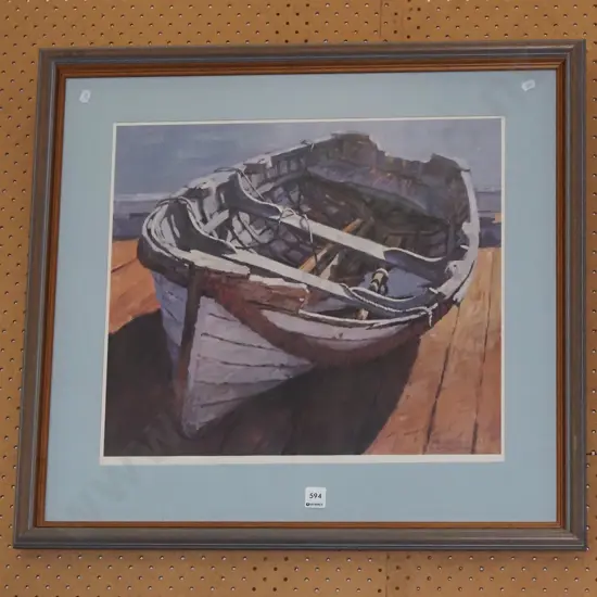 framed print - row boat