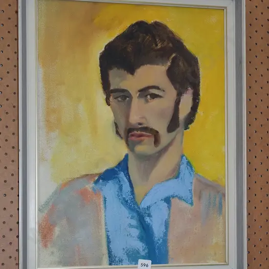 framed acrylic - male portrait