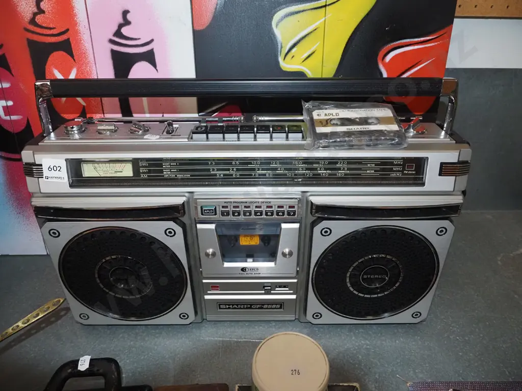 as new 1980s Sharp GF/858 radio cassettep player Image 1++