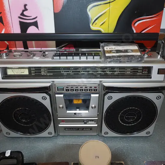 as new 1980s Sharp GF/858 radio cassettep player