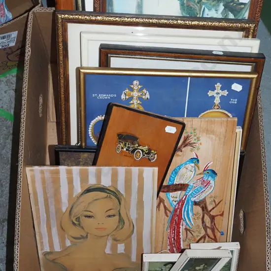 box; prints, needleworks