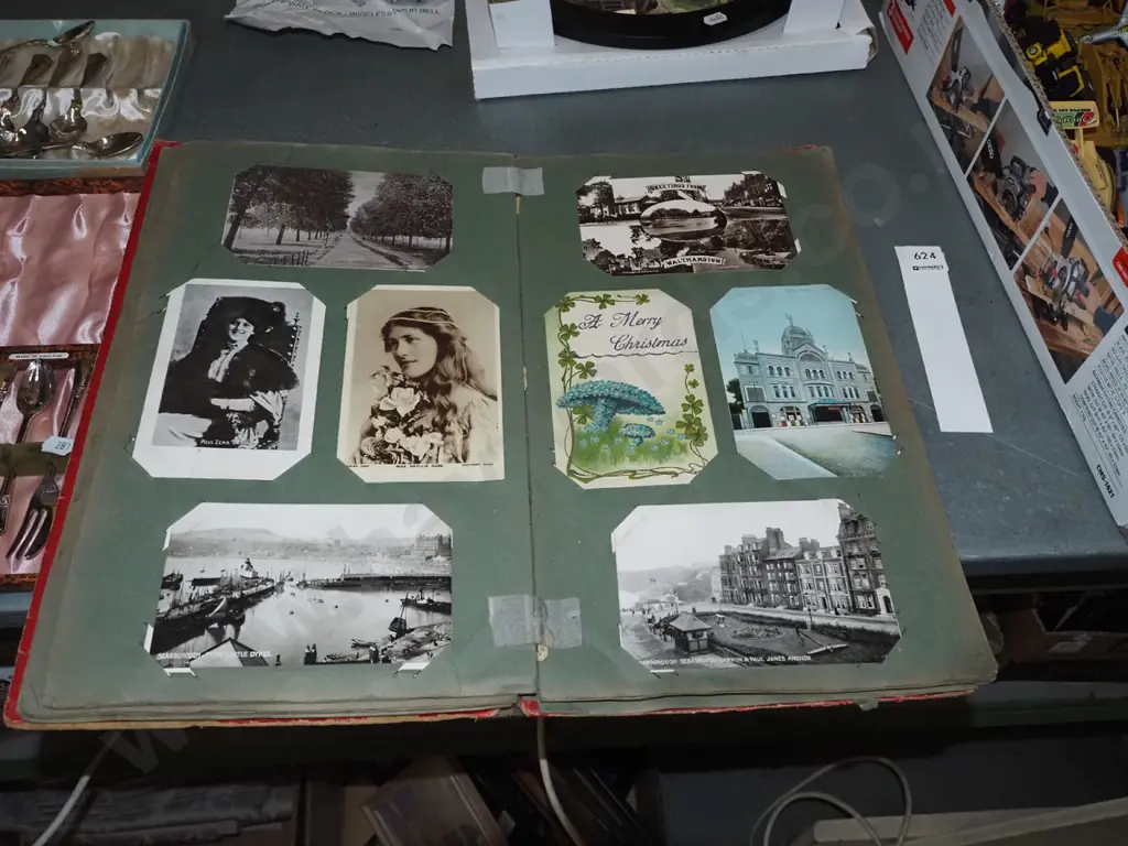 vintage scrapbook/postcard book Image 1++