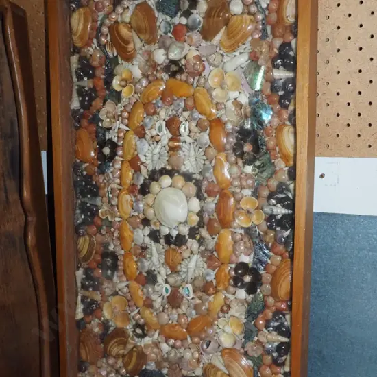homemade shell wall art