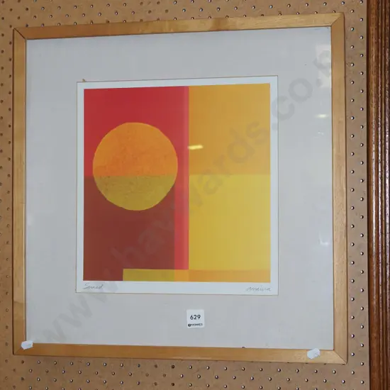 framed geometric print