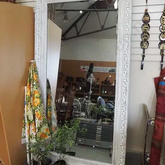 very large ornate bevelled edge wall mirror H2220 W1220