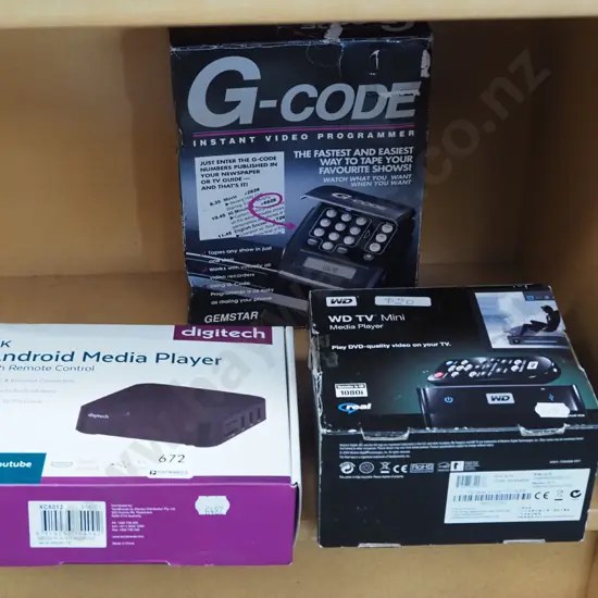 android media player, mini media player, G code instant video programmer