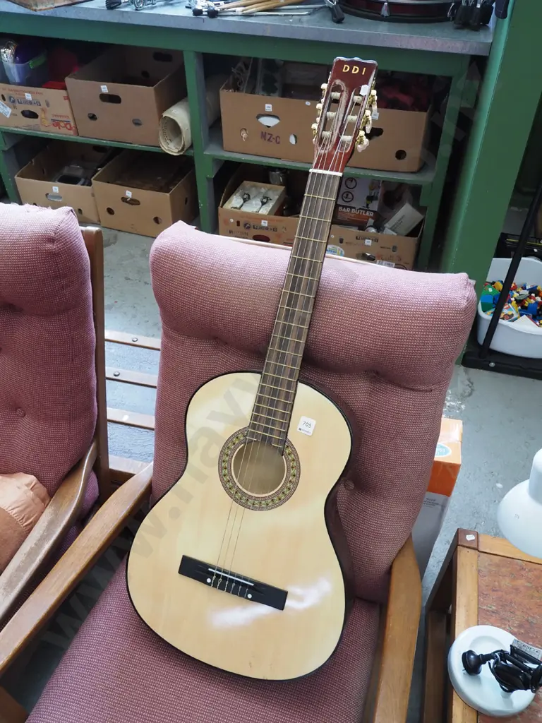 DDI brand acoustic guitar - fret ends need attention, very sharp, need filing Image 1++