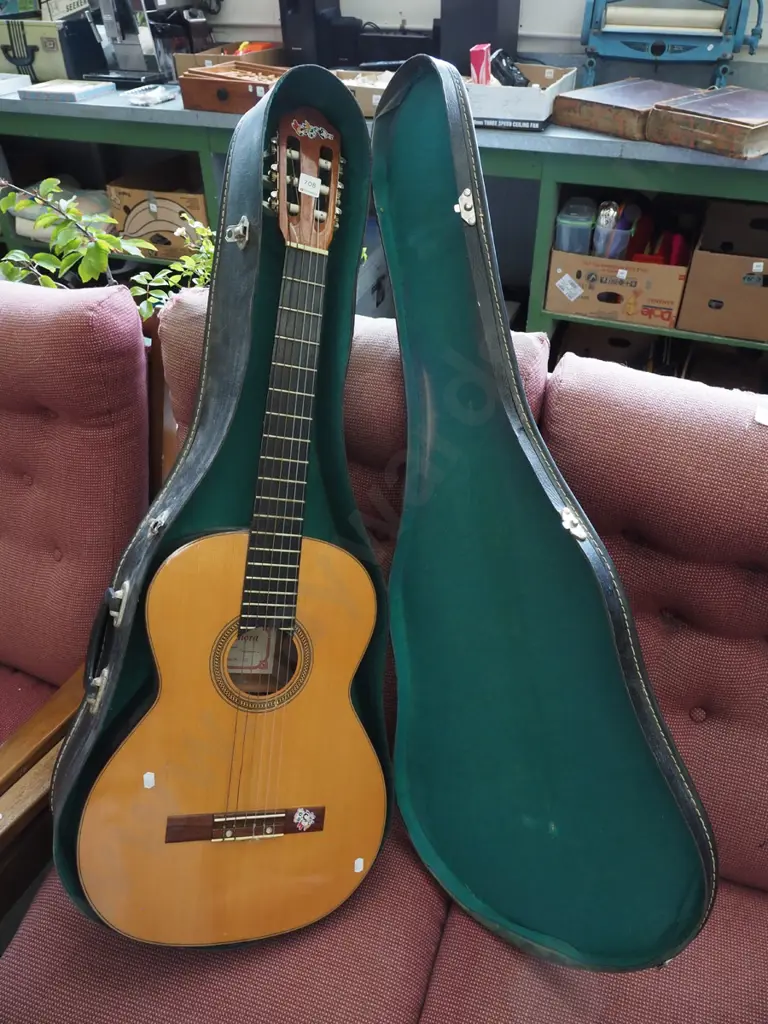 Canora acoustic guitar in hard case Image 1++