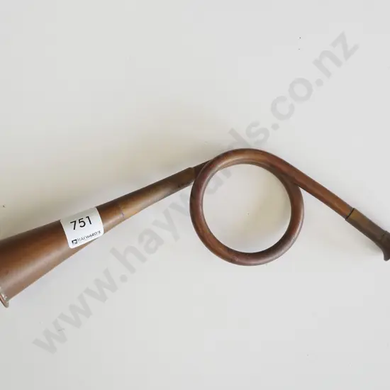 small copper hunting horn