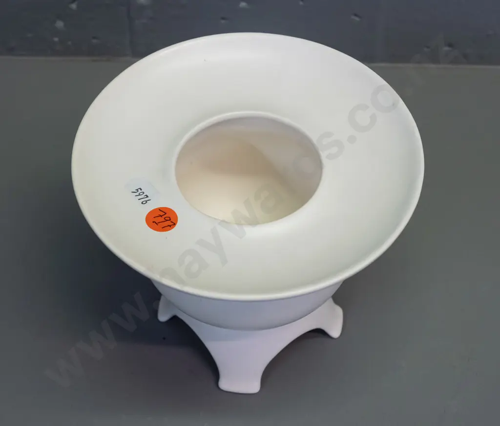 unusual Japanese style Kelston Potteries footed vase - some scratches to side H-125 D-155 Image 1++