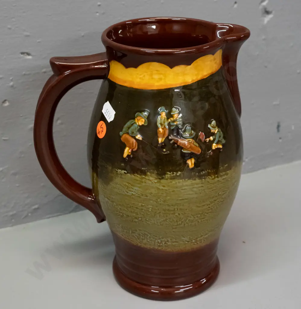 Royal Doulton Kingsware golfers jug H-230 W-170 Image 1++