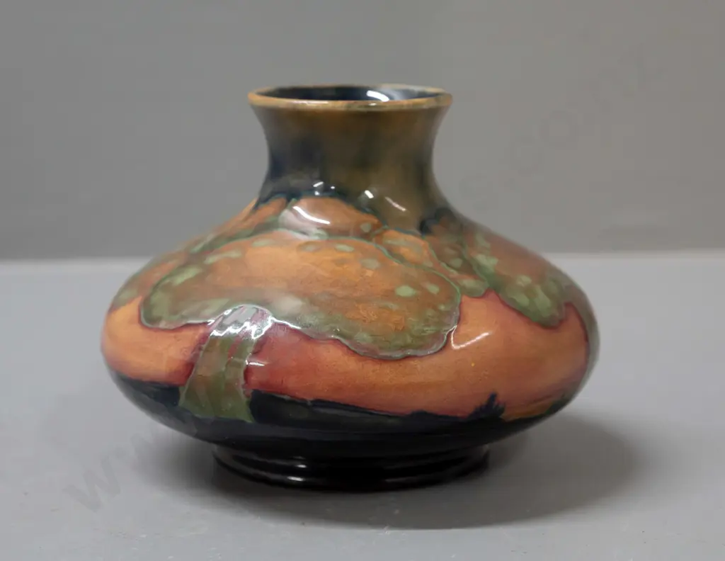 vintage Moorcroft Eventide tree pattern vase - blue signature mark H-80 D-110 Image 1++