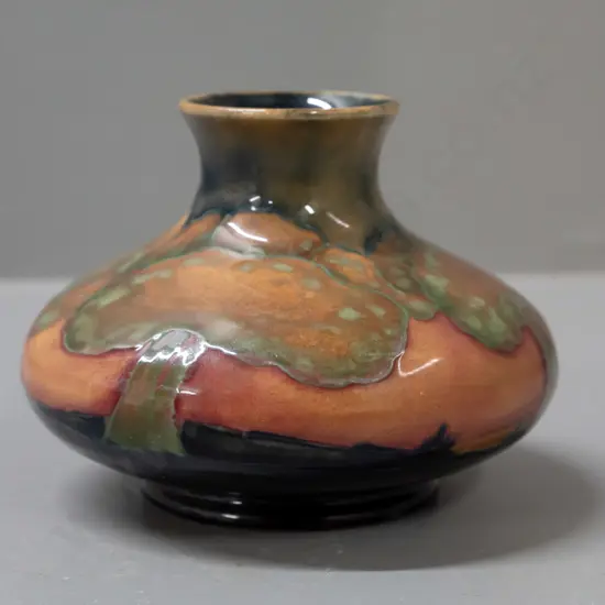 vintage Moorcroft Eventide tree pattern vase - blue signature mark H-80 D-110