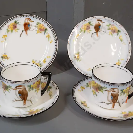 2 vintage Royal Doulton Kookaburra trios