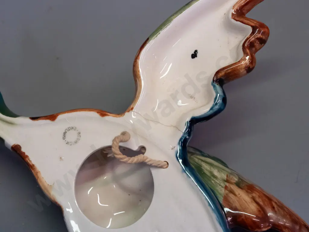 3 Beswick flying ducks - two larger ones have had top wing repaired, small and middle size are pocket vases Image 1++