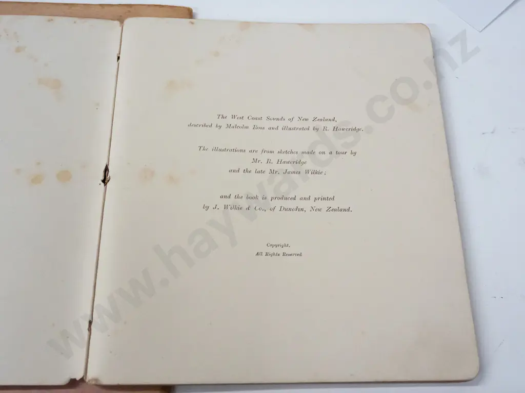 vintage illustrated New Zealand souvenir publication - West Coast Sounds of NZ, printed J Wilkie & Co Dunedin and Image 1++
