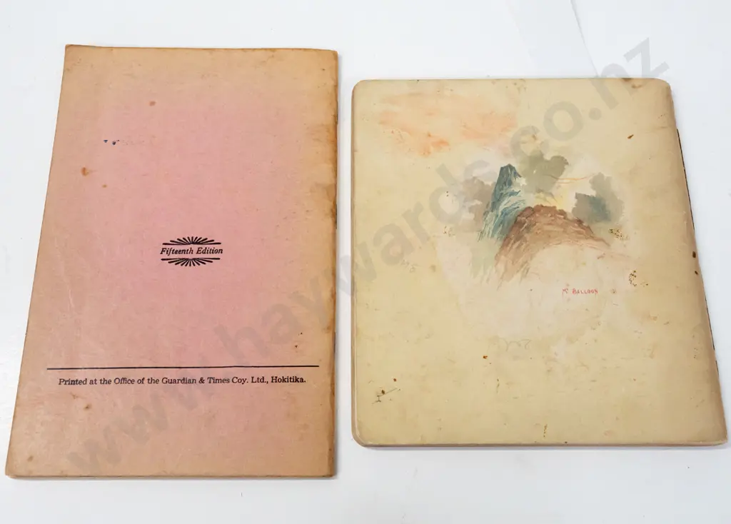 vintage illustrated New Zealand souvenir publication - West Coast Sounds of NZ, printed J Wilkie & Co Dunedin and Image 1++