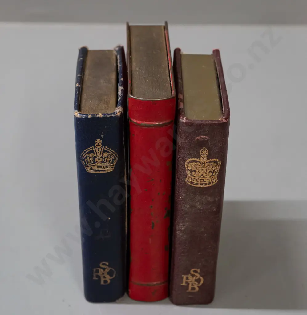 3 post office savings bank money banks - one marked 1956 Southland Centennial, all have wear & tear, larger is H130 W90 Image 1++