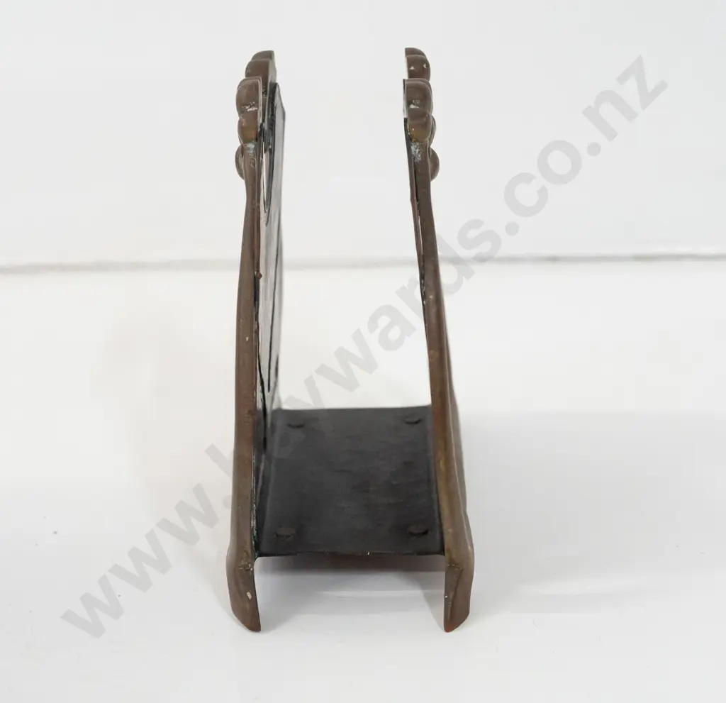 vintage art nouveau brass and beaten copper letter rack - WMF mark stamped in base, see photo H-110 W-120 Image 1++