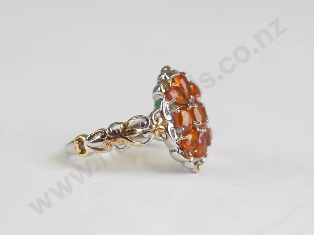 strerling silver citrine ring stamped 925 Image 1++
