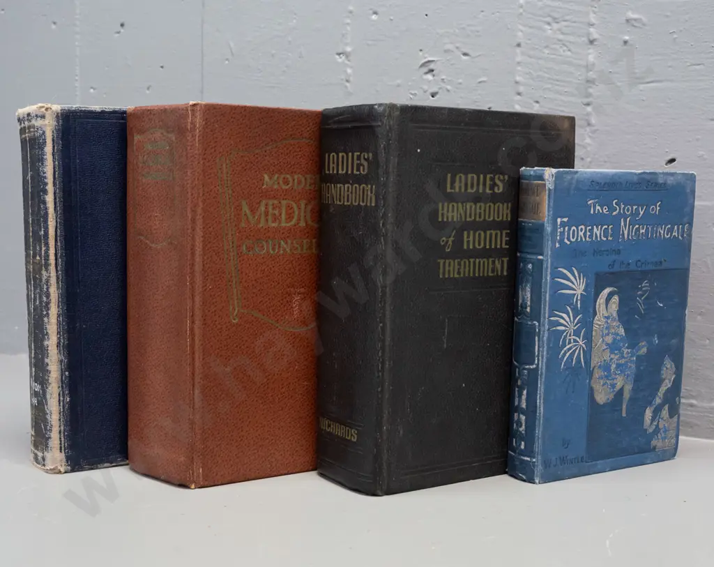 4x vintage medical books; Ladies Handbook of Home Treatment, Modern Medical Counsellor, Image 1++