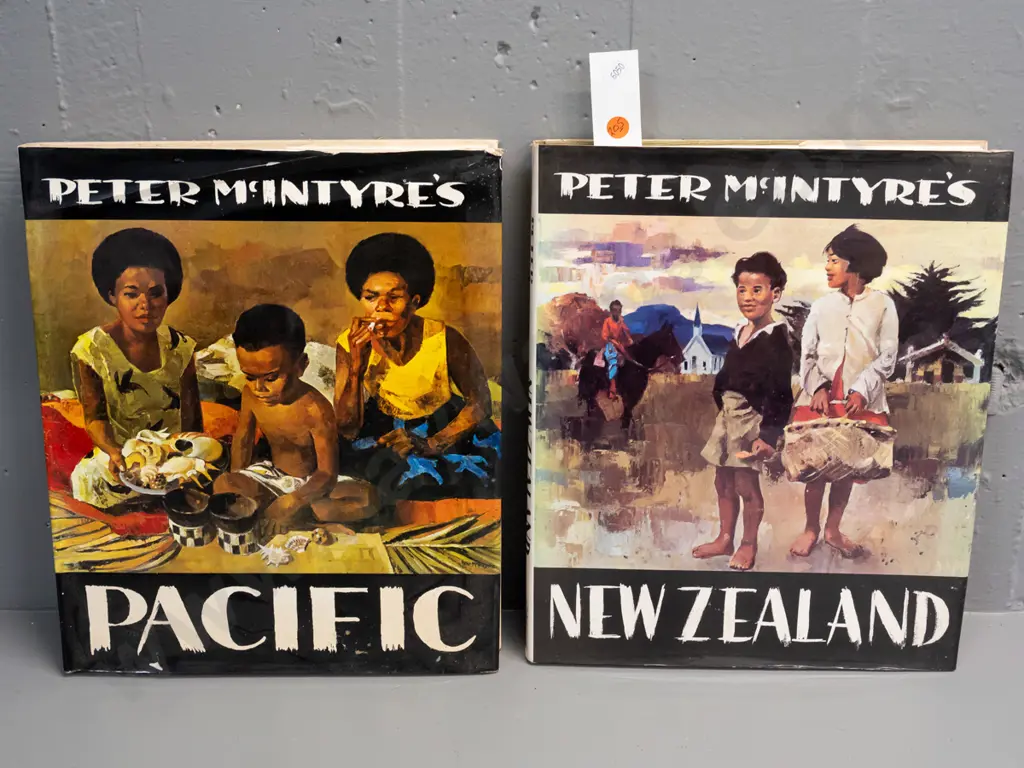 Peter McIntyre 2x books -New Zealand, Pacific (both signed) Image 1++