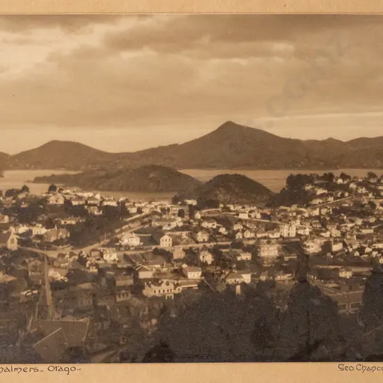 unframed vintage George Chance photograph "Port Chalmers, Otago" H160 W210