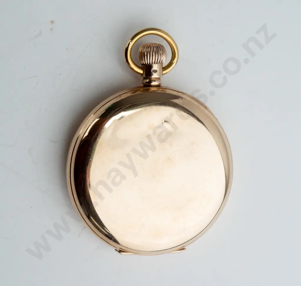 JW Benson London EHM 9ct pocket watch, jewelled lever, breguet hairspring (case 39.8gm, less springs 29gm) Image 1++