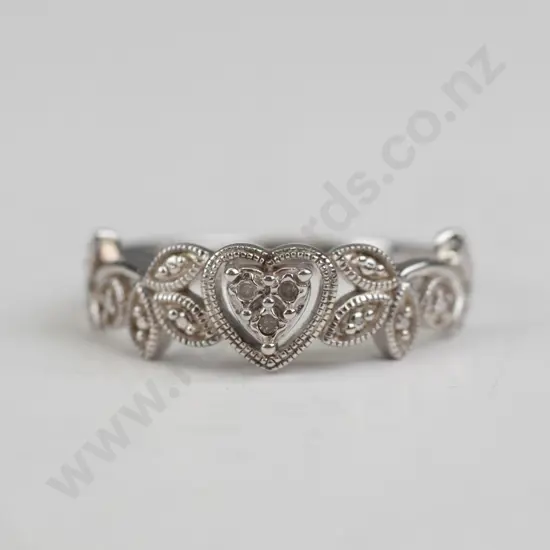 silver heart ring stamped 925